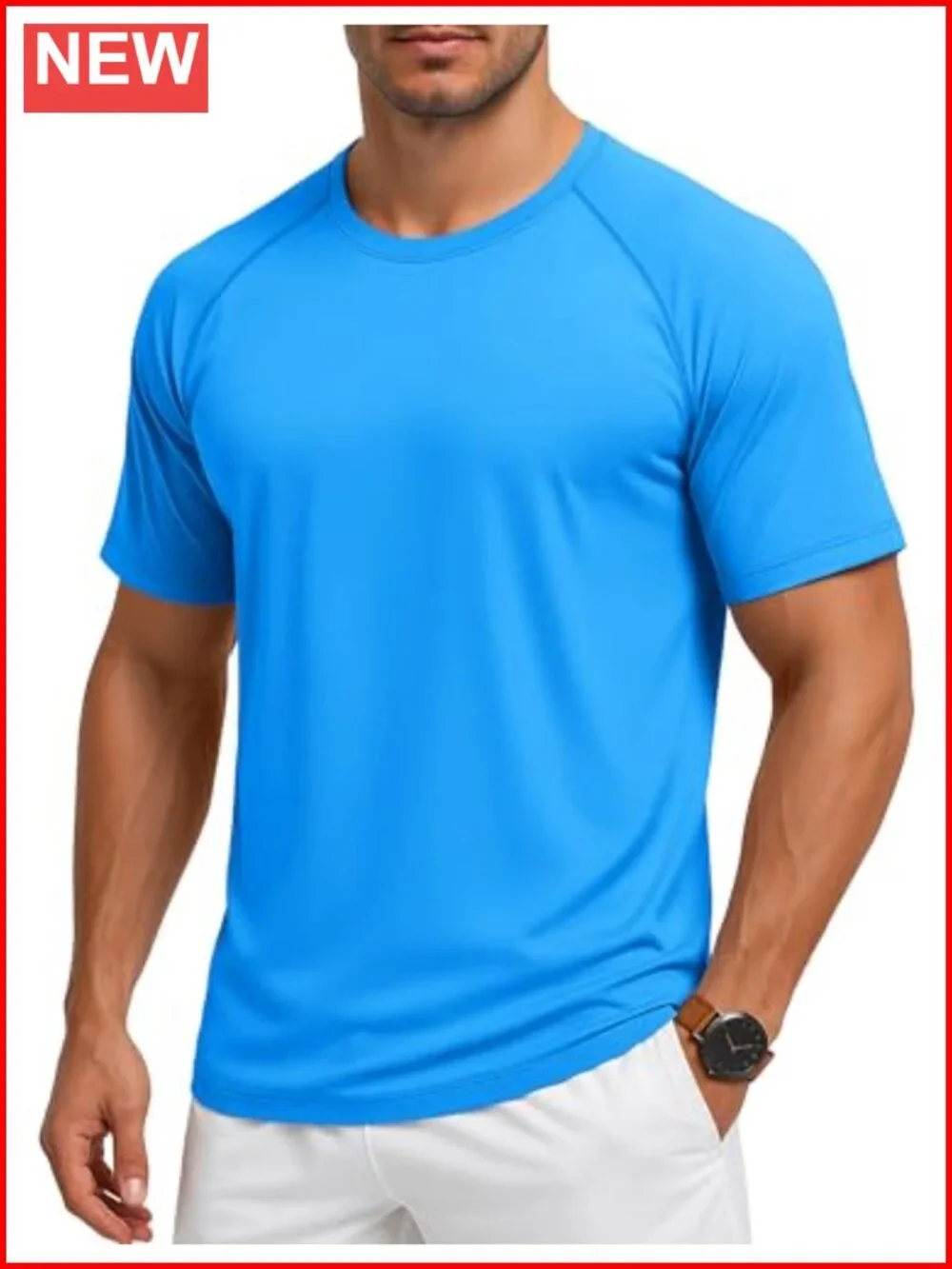 Men's UPF 50+ Sun Protection Shirt Quick Dry Athletic T-Shirt Rash Guard